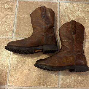 ARIAT RIGTEK MEN BRN LTHR WATER PROOF OIL RESISTANT BOOTS